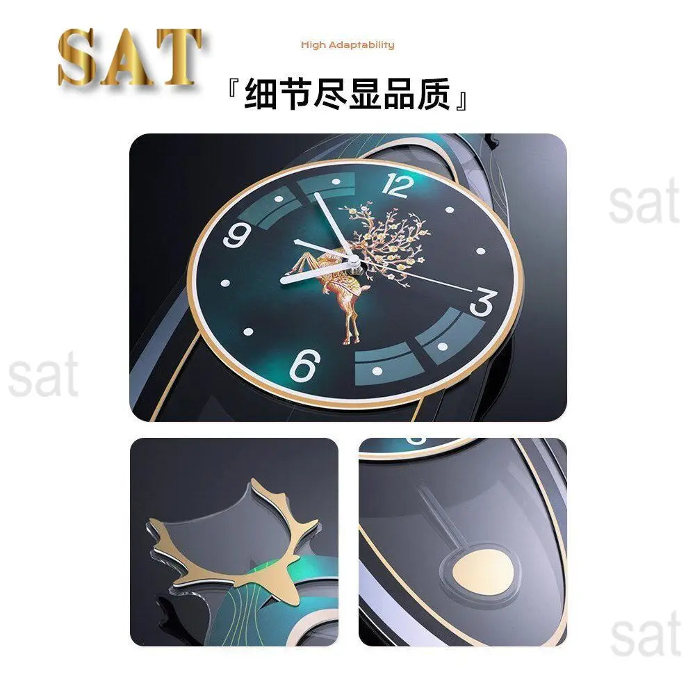 Nordic Digital Wall Clock with Night Light – Modern Home Decor