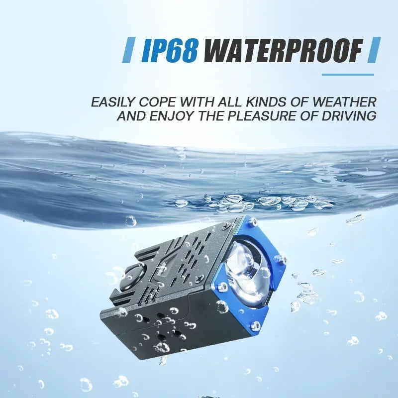 130W Car Grille Spotlight Projector Len Light 80000LM Super Bright Work Lights Motorcycle Lorry Truck Auxiliary Spotlight 6000K