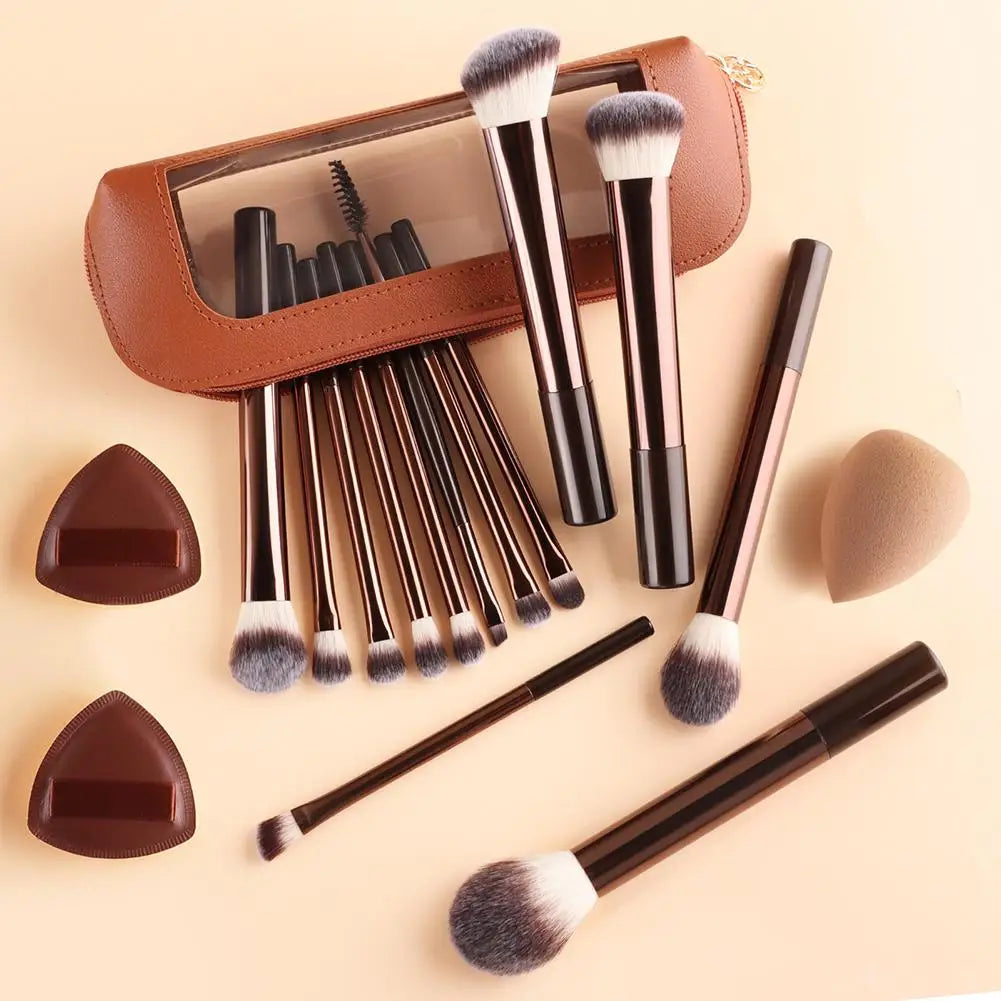13Pcs Professional Makeup Brush Set Foundation Concealer Powder Eyeshadow Blush Kabuki Blending Full Face Beauty Tool