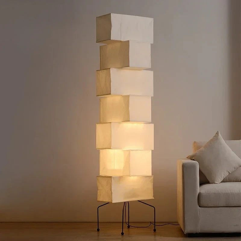Akari Noguchi Lamp Yong Floor Lamp Japanese Designer LED Rice Paper Lantern Bedside Study Hotel Art Decor Standing Lamp