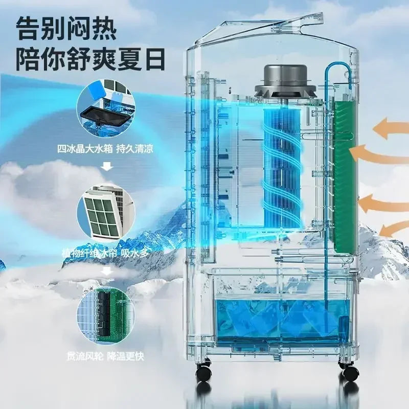 Portable Powerful Cooler: Cooling and Heating Dual-Use. For Home, Office, Dormitory. mini air conditioner