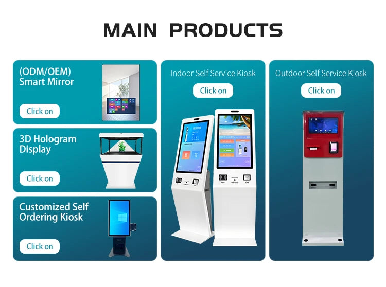 17 19 21.5inch LCD Screen Floor Standing Self Ordering Kiosk Thermal Printer Wall Mounted Bill Payment Kiosk