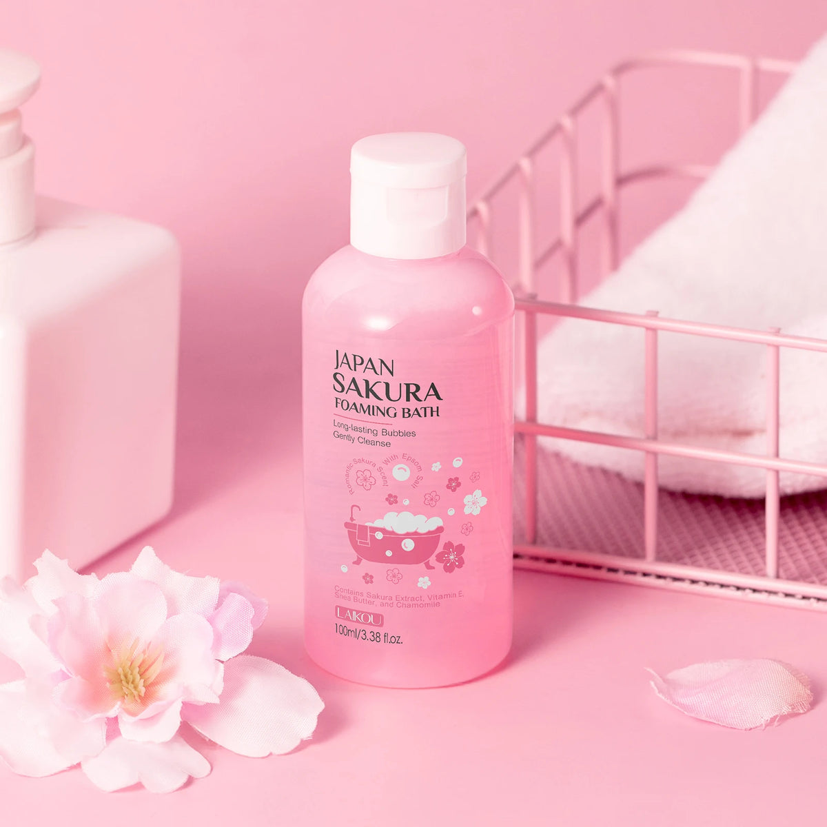 LAIKOU Sakura Foaming Bath Gentle Cleanse Soft Smooth 100ml Japan Bathing Product