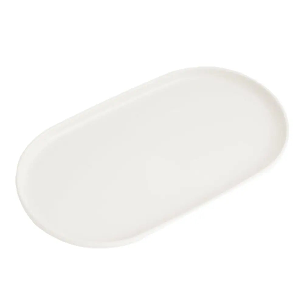 Kitchen Organizer Plastic Dessert Tray Stackable Oval Serving Tray Multi-Function Creative Dish Plate Home