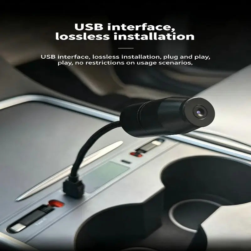 LED Car Ambient Light Wide Range Atmosphere Projection USB Charging Easy Installation for Sedans and SUVs