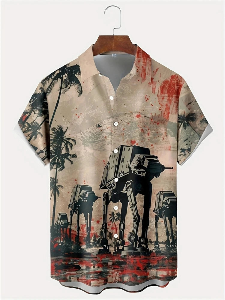 2025 Hawaii Men's Shirts 3d Printed Loose Plus Size Shirts and Blouses High Quality Men's Clothing Beach Party Sweatshirts