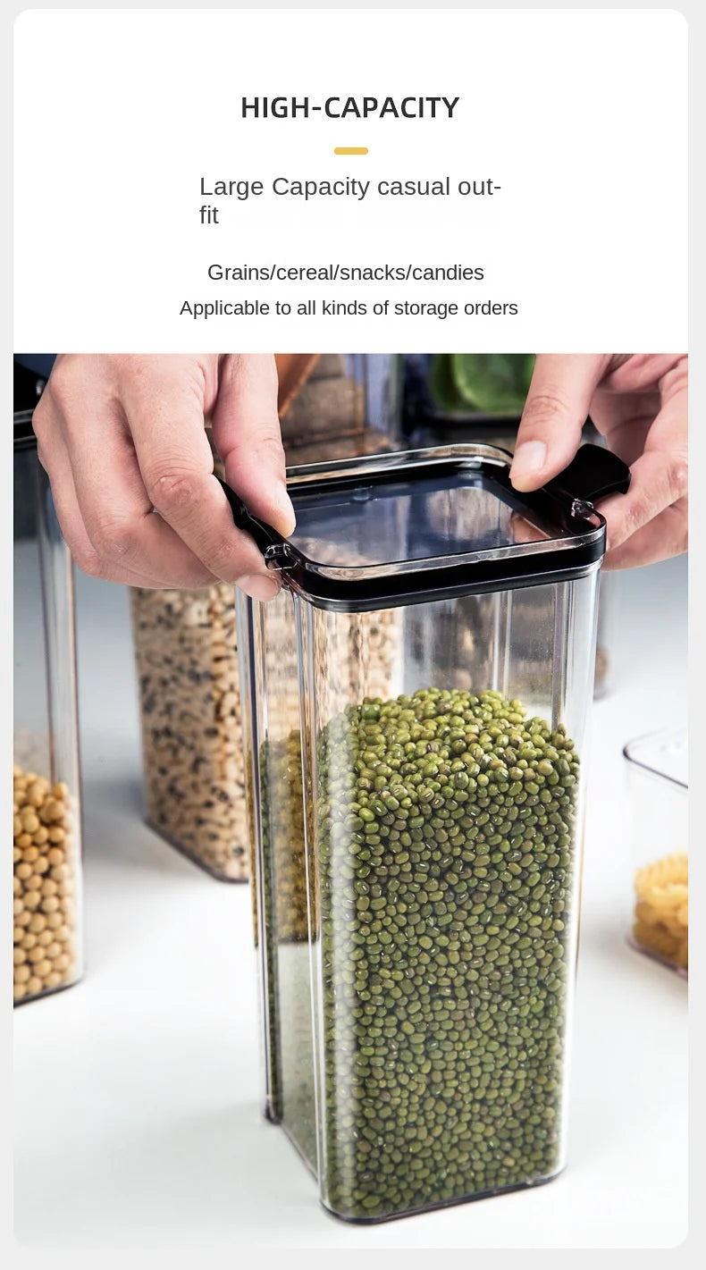 Sealed Jars Kitchen Grain Storage Organizer Large Tank Plastic Moisture-proof Storage Box Household Seasoning Jars Set 2030