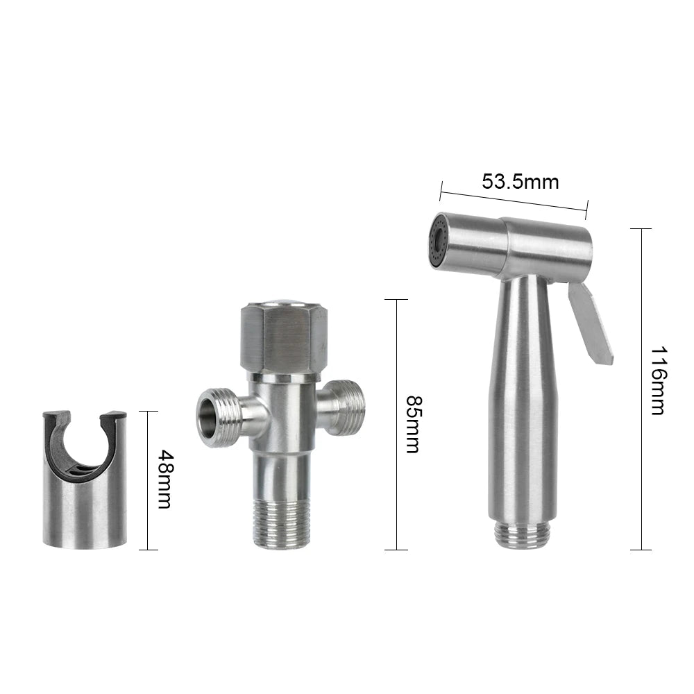 Self cleaning Bidet sprayer set For toilet Handheld Stainless Steel For Bathroom hand sprayer Hand Bidet faucet shower head