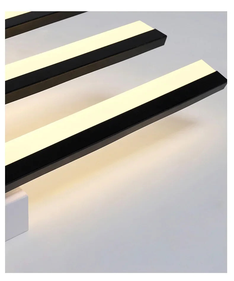 Modern LED Suitable for Living Room Pendant Lights With Remote Control Indoor Bedroom Office Lighting Long Strip Ceiling Lights