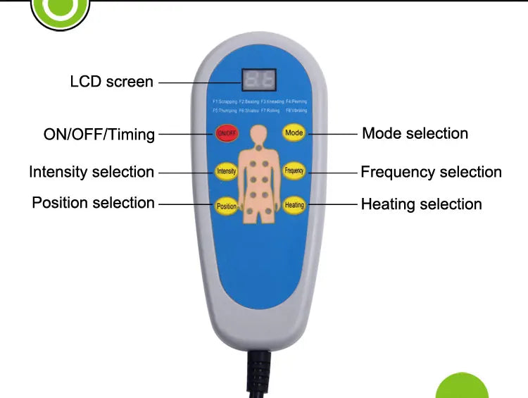 Electric Vibration Massage Cushion Heating Neck Back Massager Relaxation Health Care