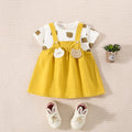 Baby Girl Dress Summer Cotton Cartoon Short Sleeved Girl Dress Cute Baby Girl Beach Dress Baby Girl Clothing ﻿