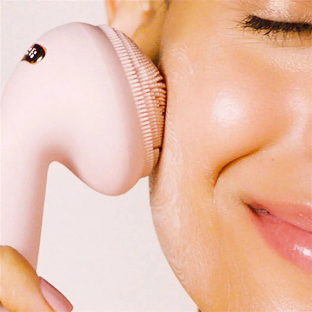 Electric Facial Brush Silicone Vibration Cleaner Waterproof Skin Care Machine Rechargeable Beauty Tool