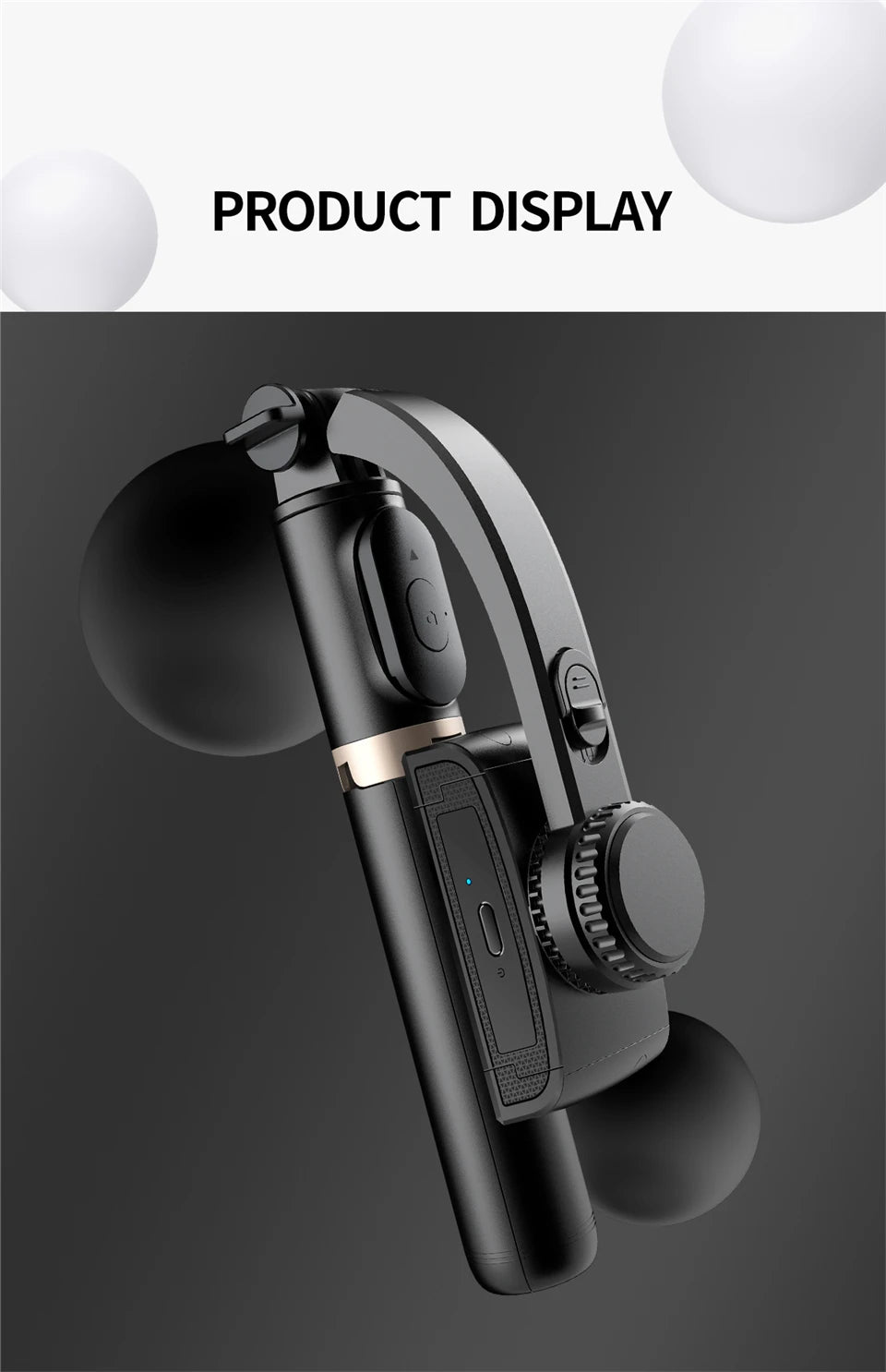 FGCLSY 2024 AI Video Stabilizer Bluetooth Selfie Stick Tripod Gimbal Stabilizer for Smartphone Live Vertical Shooting Bracket