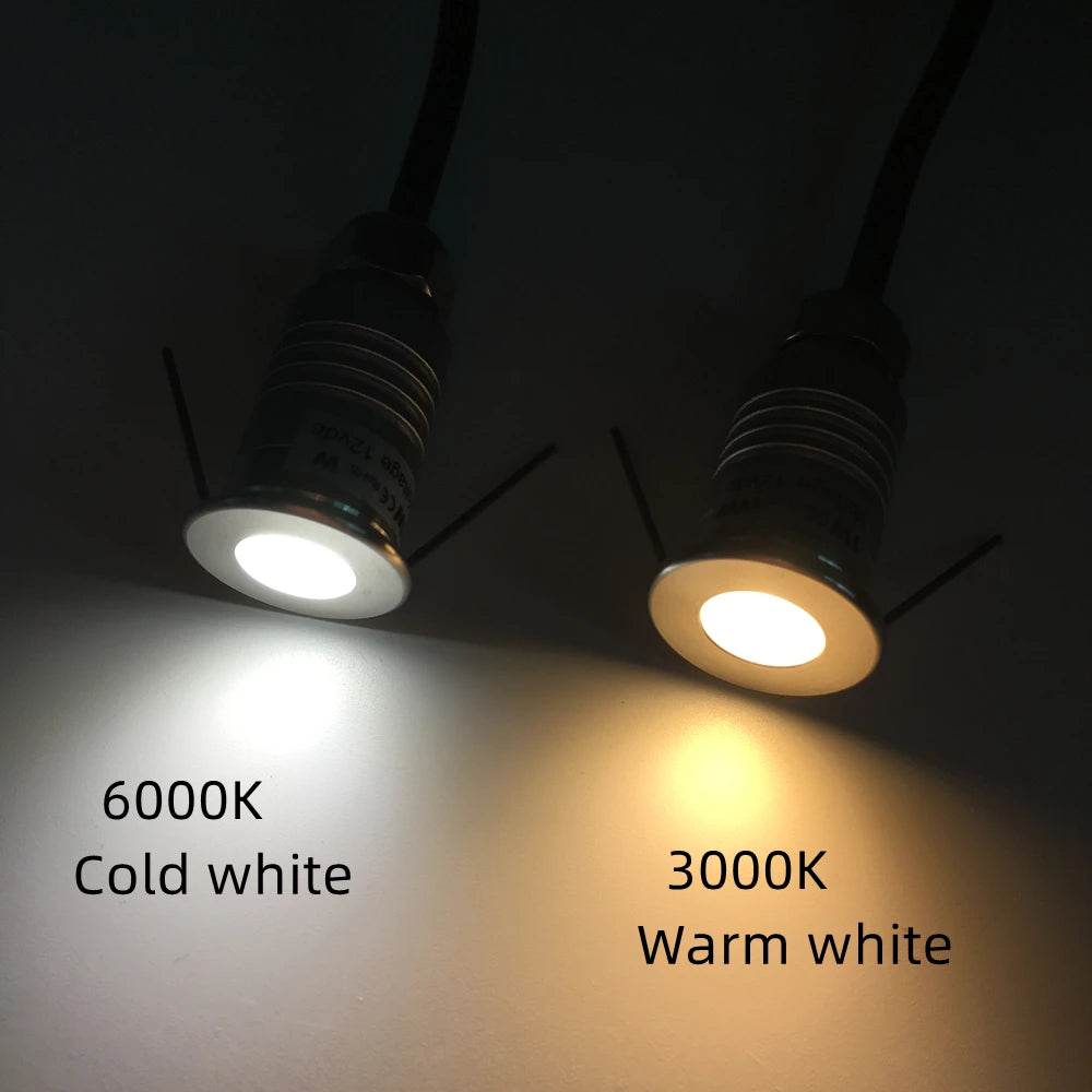 LED Deck Light Outdoor IP67 Waterproof 12V Recessed Garden Underground Lamp Path Spotlight Stairs Lights with Driver AC110-220V