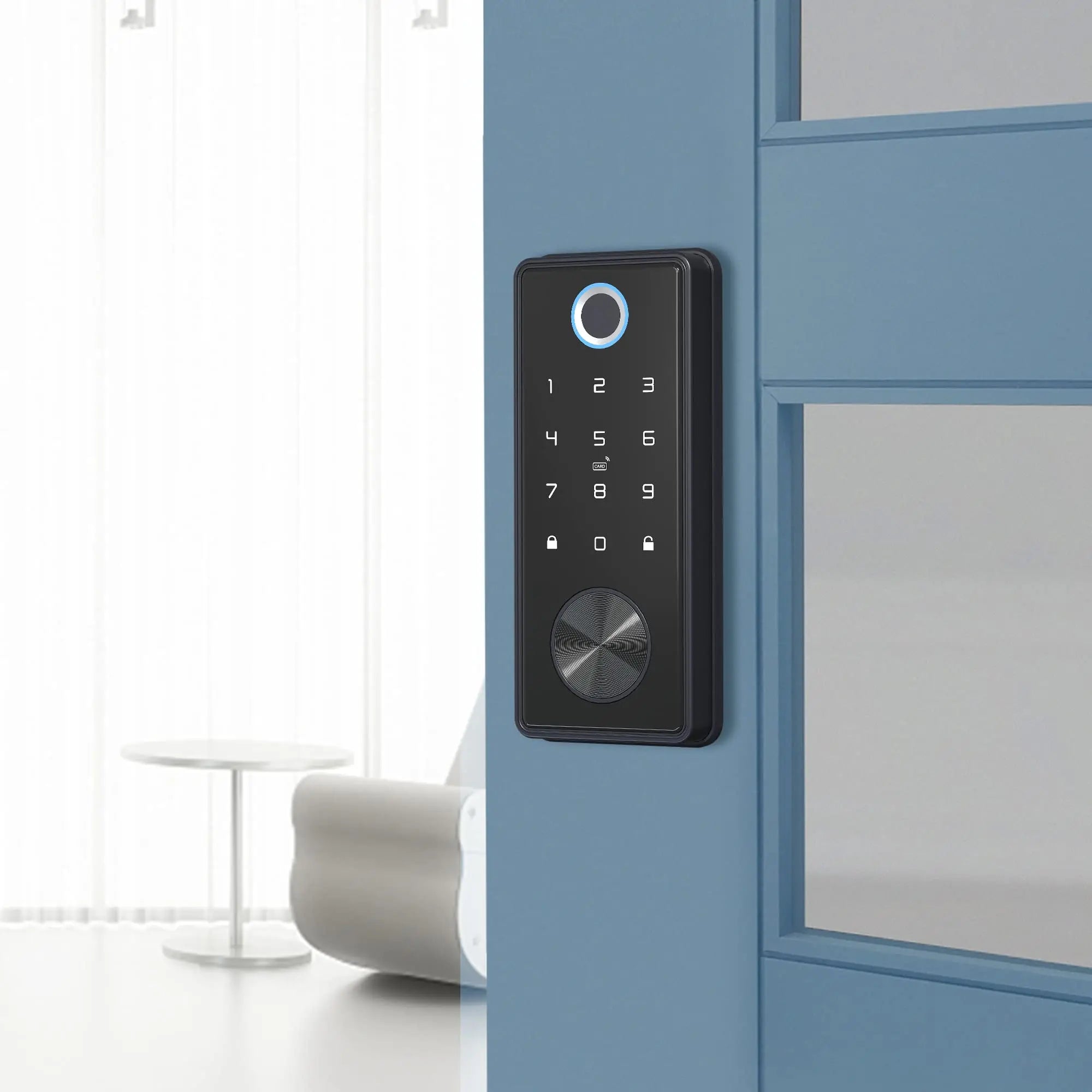 Smart Deadbolt Locks for Front Door Alexa WiFi TTlock App Biometric Fingerprint keyless Entry Keypad door lock with Gateway