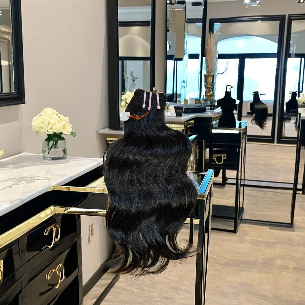 100% Pure Virgin Indian Temple Remy Hair Unprocessed Natural Straight Wave Healthy Deep Texture Raw Hair Cuticle alaigned remy
