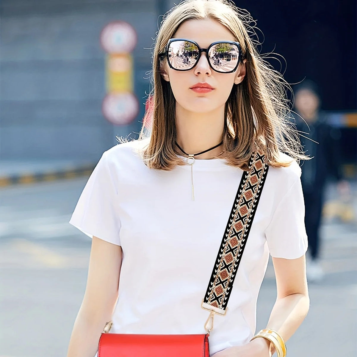 1pc Ethnic Style Purse Strap Replaceable Handbag Fanny Bag Crossbody Bag Strap Simple Adjustable Wide Strap Portable Strap