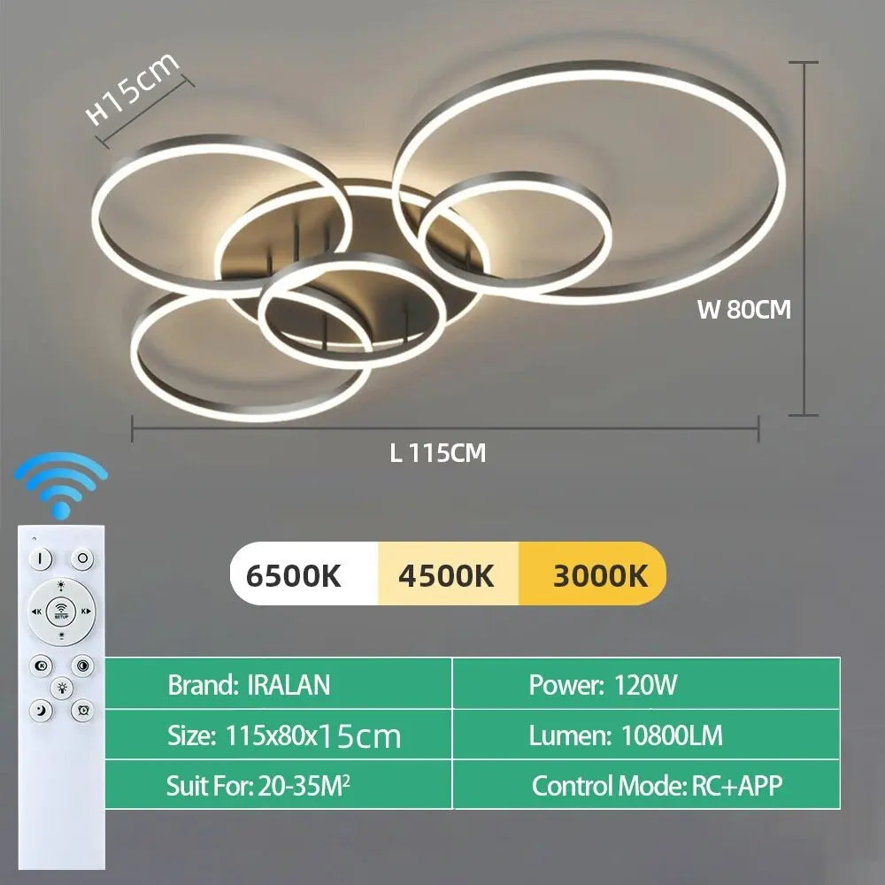 LED Ceiling Chandelier Lighting For Home Living Study Room Bedroom Dimmable Ceiling Lamp Indoor Lighting Decoration Lamps
