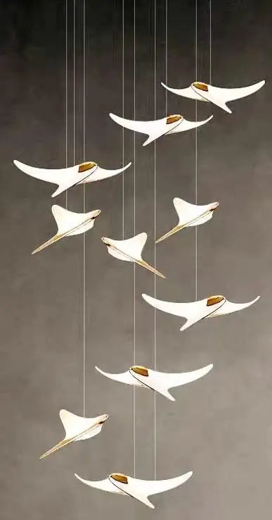 Modern Staircase Branch Chandelier New Luxury Home Hotel Iobby Decoration LED Indoor Lighting Customizable Chandelier