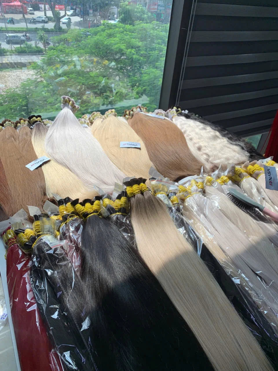 Nasa Hair Machine Double Weft Remy Vietnamese Human Hair Extensions Dyed All Colors 50cm 60cm 100 Grams Natural Straight Styles