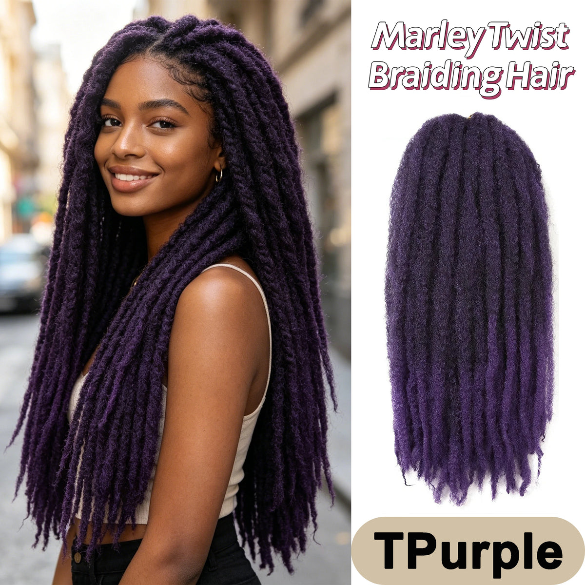 Afro Kinky Twist Crochet Hair Braids Marley Braid Hair 18inches Senegalese Curly Crochet Synthetic Braiding Hair Extensions