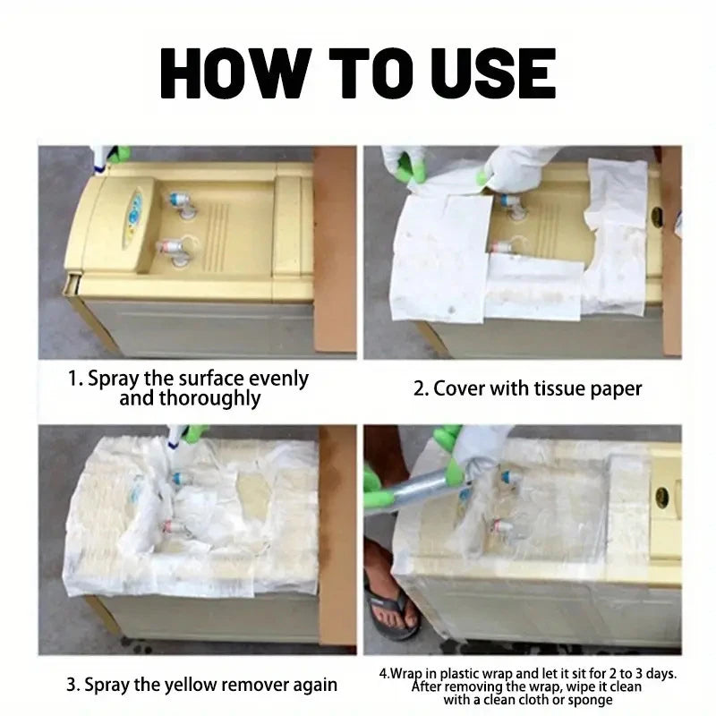 Powerful Stain Remover Plastics, Antioxidant, Remove Yellow From Air Conditioner Wash Machine Plastics Bleached Effectively