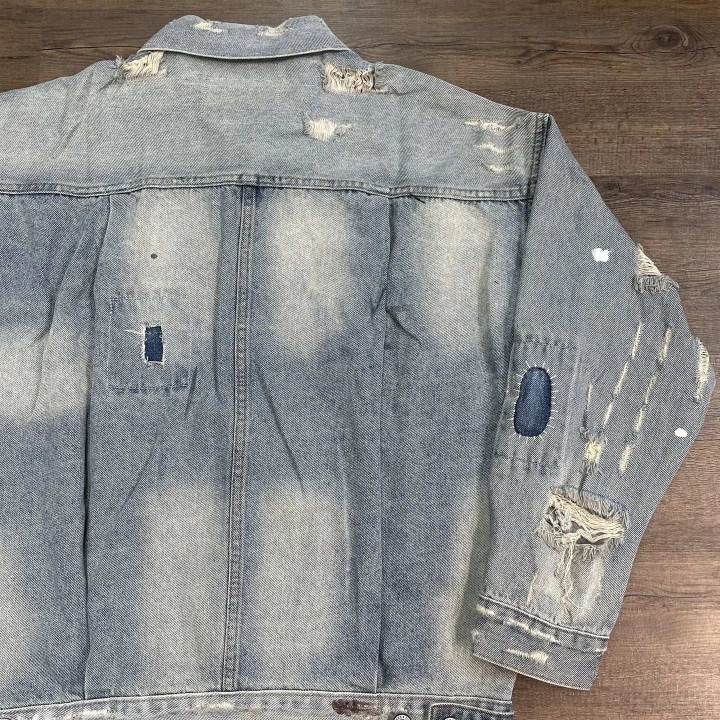 Yao Fashion SAINT OF MICHAEL Damaged Aged Ripped Denim Jackets Streetwear Loose Oversize Unisex High Quality Jacket For Men