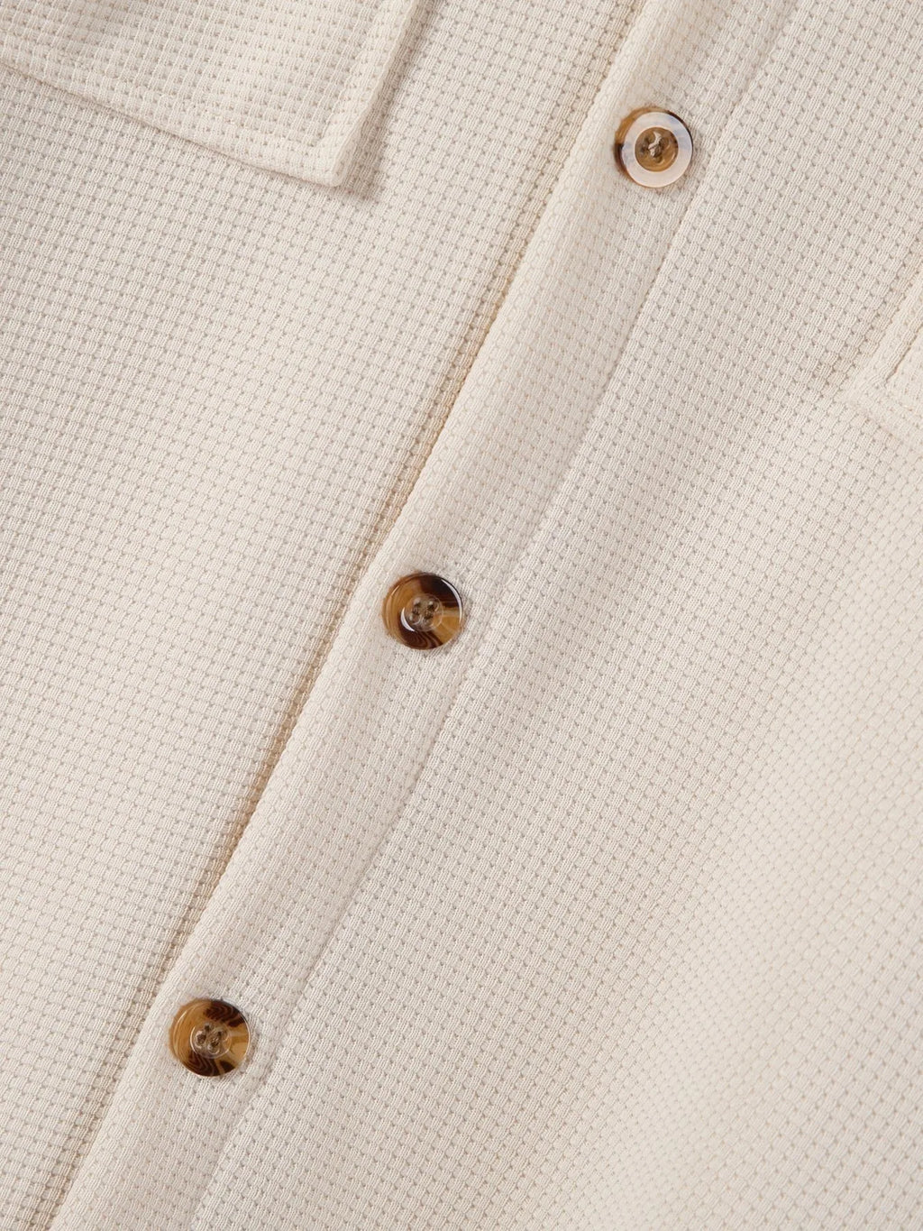 Mens Casual Waffle Texture Button Up Shirt Long Sleeve Lapel Collar Pocketed Shacket Fashion Oversized Blouse for Men