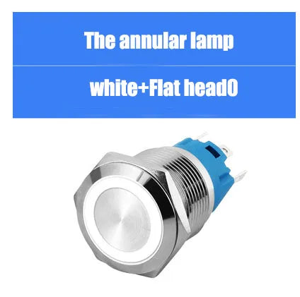 5PCS Metal Push Button Switch 12/16/19/22mm Momentary Latching Electric On/Off Power Start/Stop LED Light 5V 12V 220V Red Blue