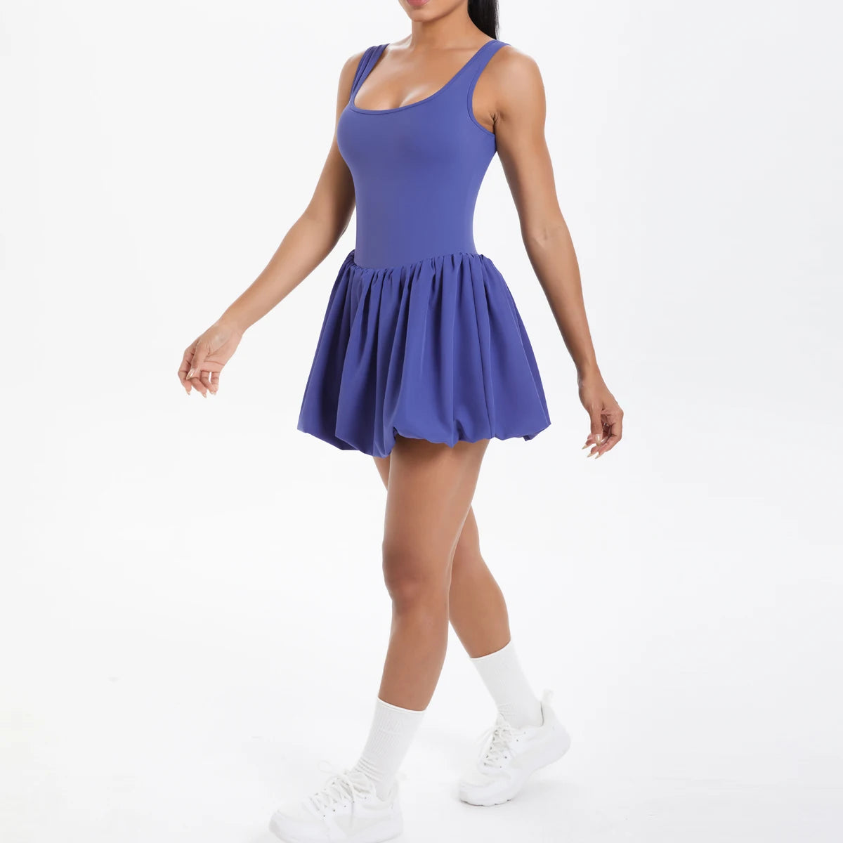 Athletic Yoga Fitness Dress Fitness High Stretch Slim Double Side Non-slip Women's Sports Dresses