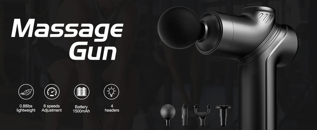 LEERCON Mini Muscle Massage Gun Deep Tissue, Silent Brushless Motor and Portable Massage Gun with 4 Interchangeable Heads for Deep Muscle Relief and Relaxation, Dropshipping Relax Gift for Women Men