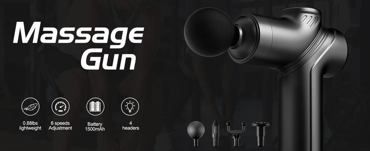 LEERCON Mini Muscle Massage Gun Deep Tissue, Silent Brushless Motor and Portable Massage Gun with 4 Interchangeable Heads for Deep Muscle Relief and Relaxation, Dropshipping Relax Gift for Women Men
