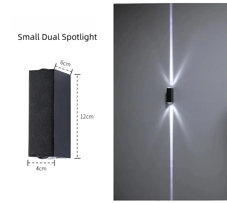 LED Indoor Outdoor Wall Lamps Villa Courtyard Pillar Spotlight Stair Lighting Boundary Home Illumination