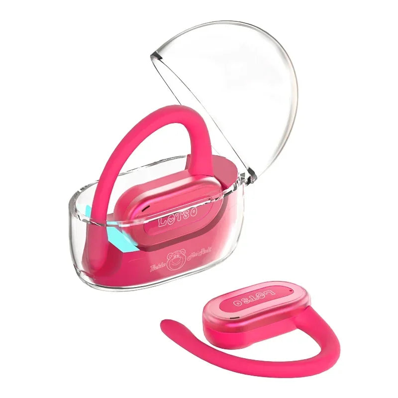 Cartoon OWS Earphones Bluetooth Wireless Lotso Earbuds HIFI Stereo HD Call Sports Gaming Headset Noise Reduction Long Standby