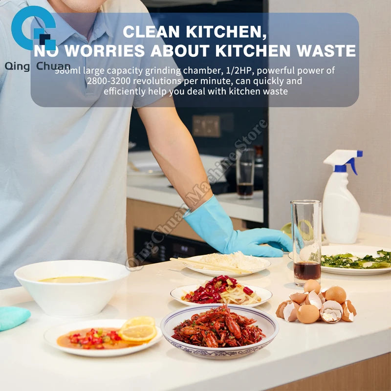 Food Waste Disposer Commercial Seven Stage Grinding Intelligent Kitchen Waste Disposer Grinding Household Waste disposer