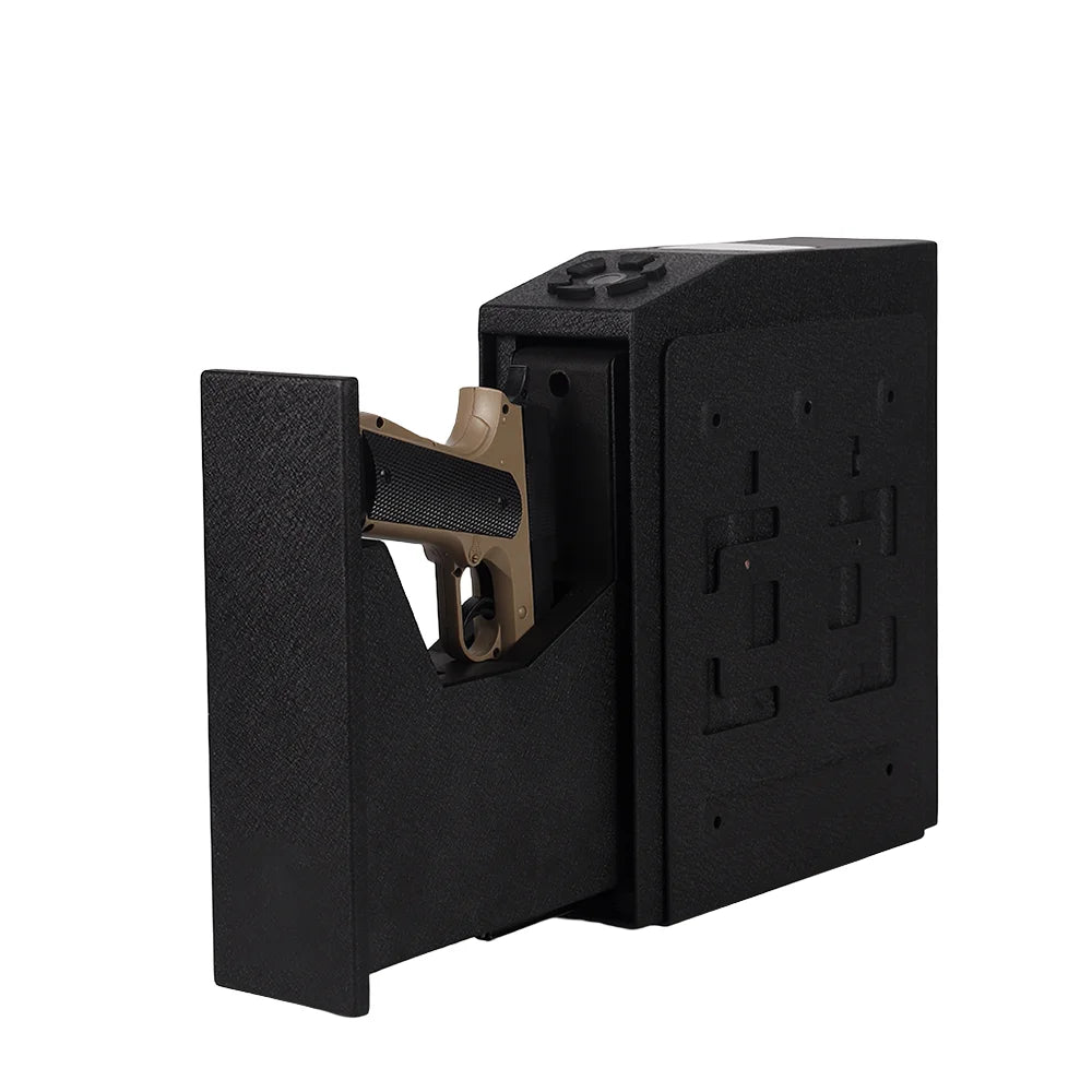 Tuya BLE Gun Safe Box Biometric Fingerprint Key Code 3-in-1 Wall Mounted Pistol Safes Box Anti theft Certified Handgun Safe