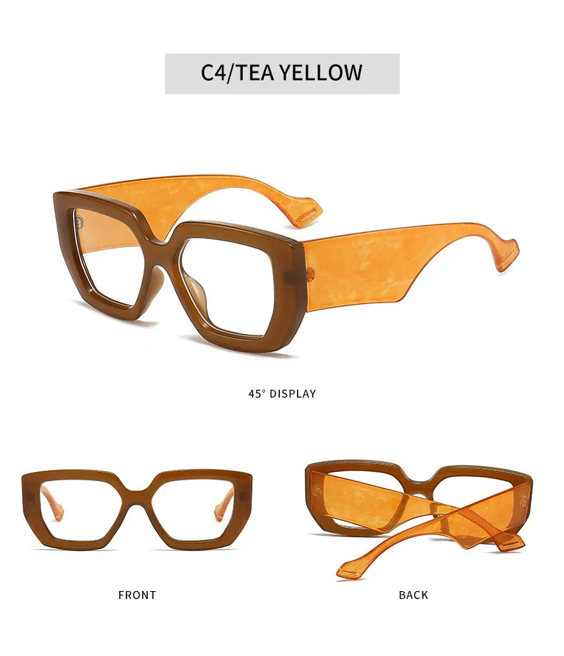 Square Reading Glasses For Women Optical Lens Prescription Men's Eyeglasses Big Thick Frames Presbyopic Eyewear Trendy
