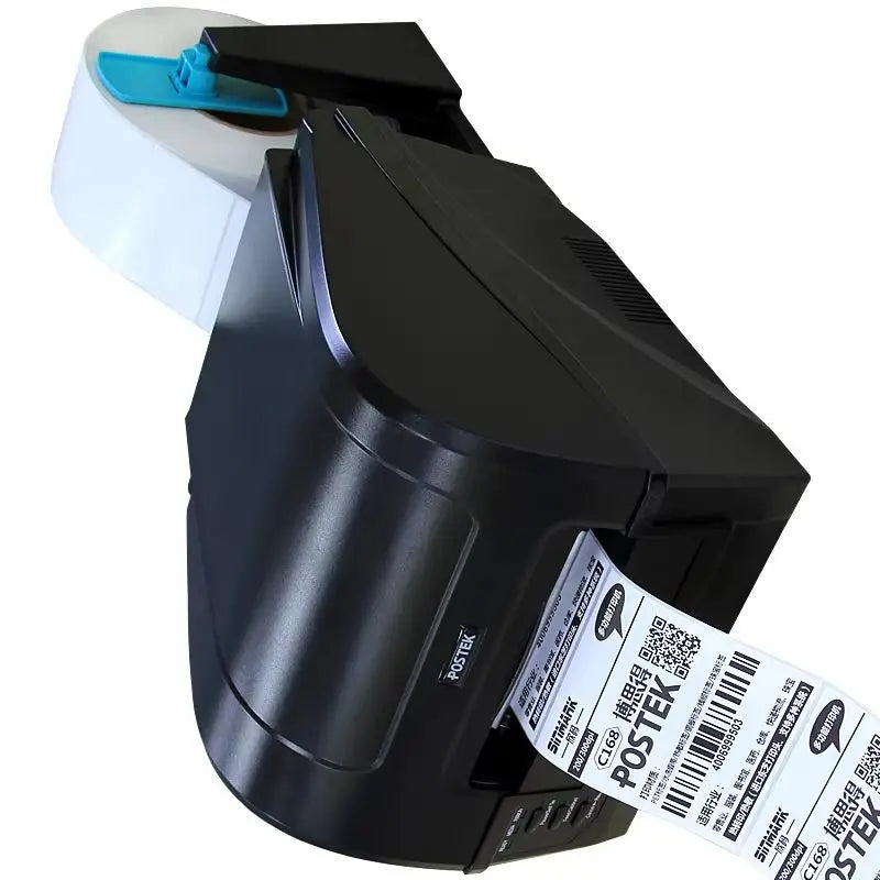 thermal transfer ribbon printer dumb silver paper coated paper C168 Barcode label sticker printer clothing tag jewelry label