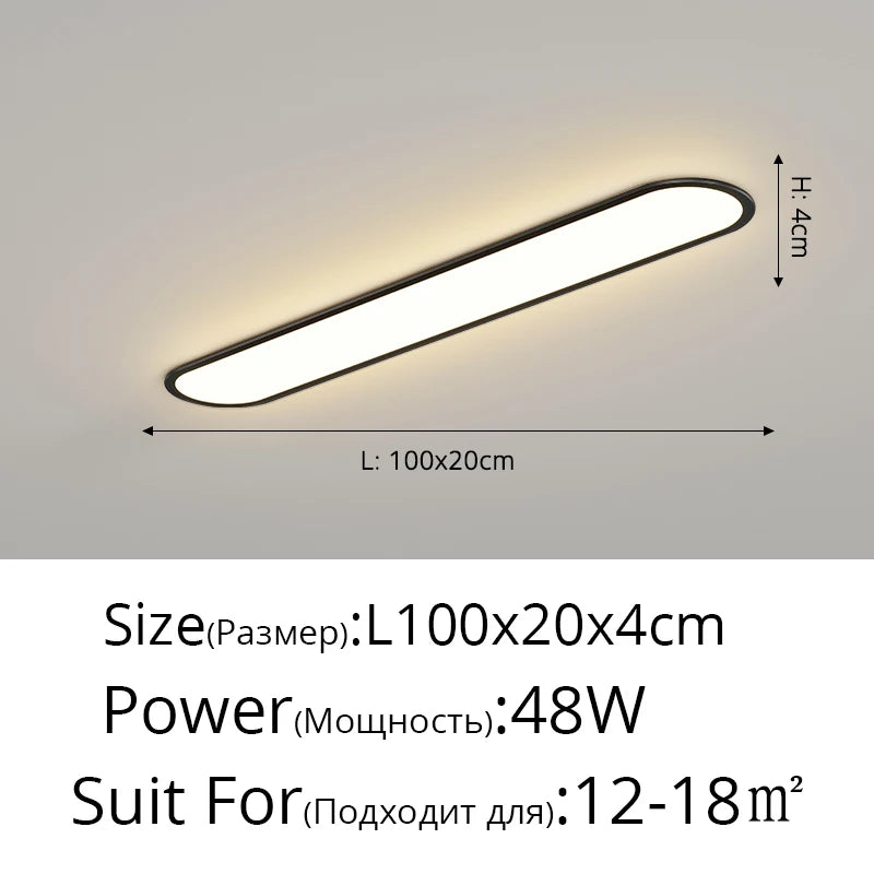 Led Ultra-thin Ceiling Light Long Corridor Aisle Lamp Home Balcony Lamps Simple Cloakroom Bedroom Porch Indoor Lighting Fixtures