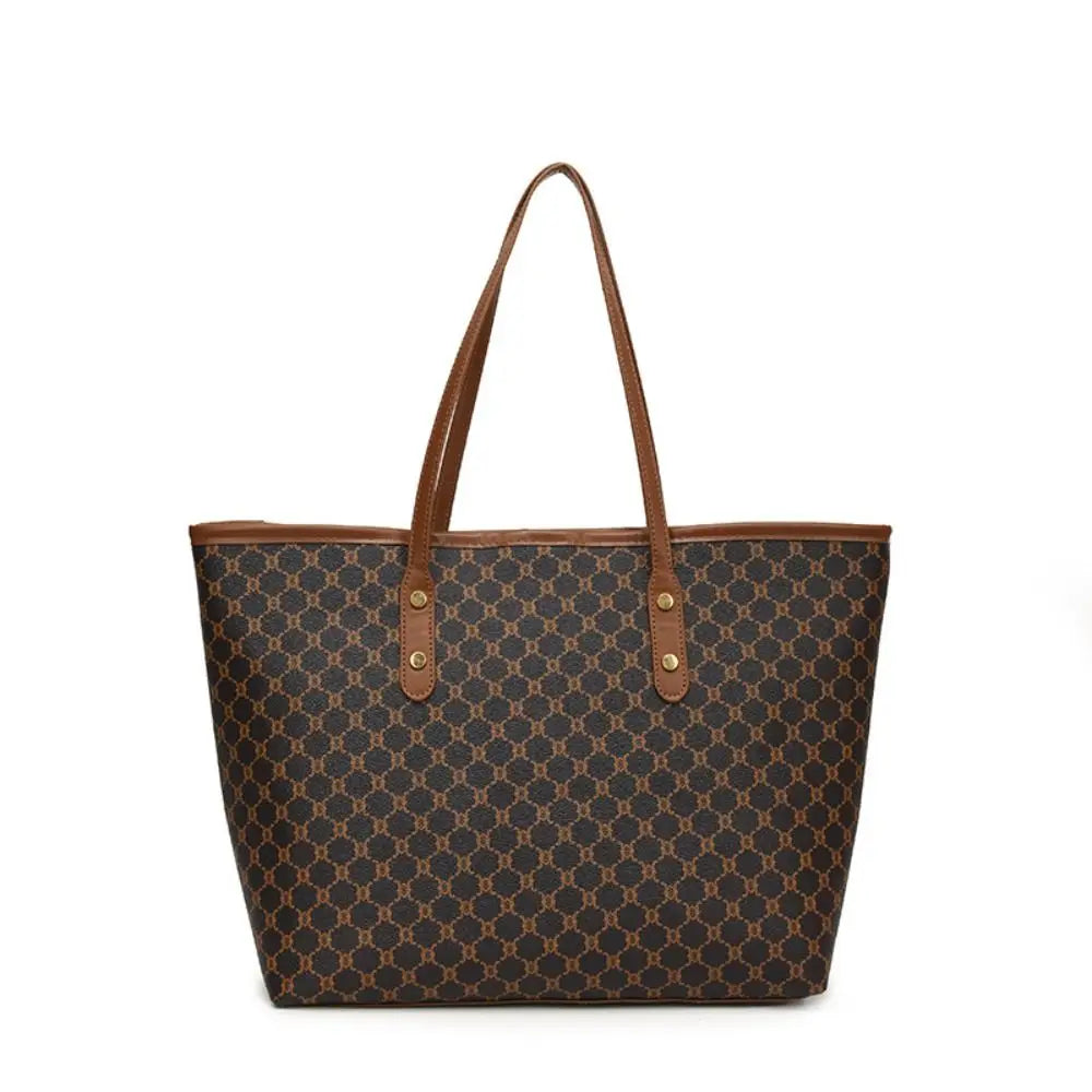 New Large Capacity Shoulder Bags PU Casual Tote Bag Commuting Bag
