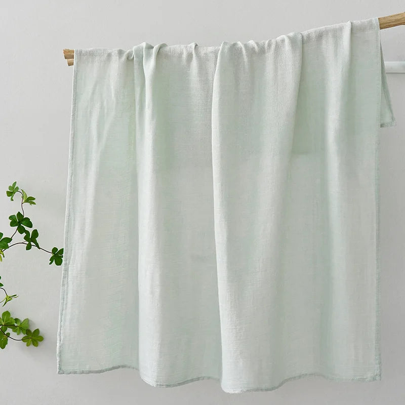 Baby Muslin Swaddle Blankets 2 Layers Breathable Skin-Friendly Newborn Receiving Blankets Swaddle Wrap Baby Essentials 120*110cm
