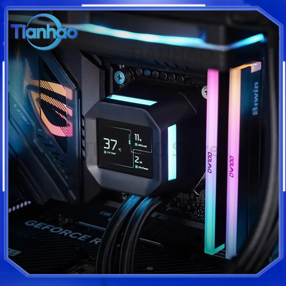 DEEPCOOL LM240 BlackWater-Cooled Radiator PWM Speed Control Water Pump with ARGB Fan for Computer Case