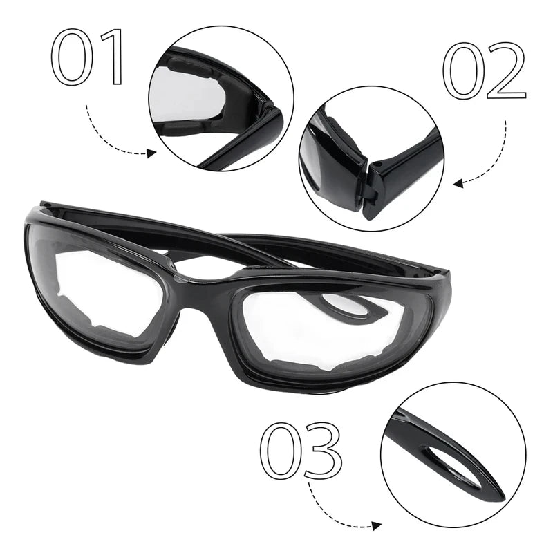 Anti-Fog Onion Goggles Tear Free Safety Eye Protection Glasses Kitchen Cooking Gadgets