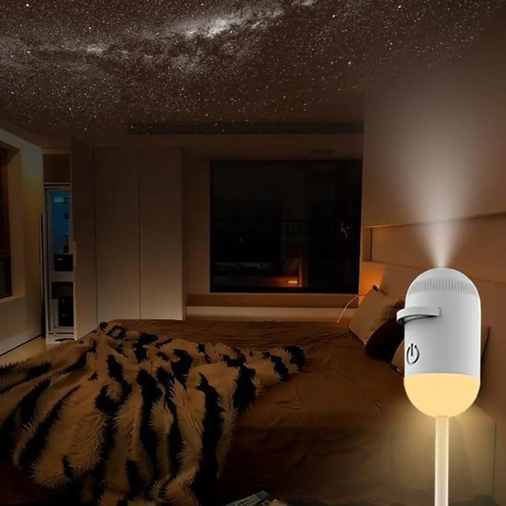 USB Car Atmosphere Projector Light Car Interior Ambient Light LED Starry Star Light Party Decor Romantic Saturn Galaxy Light