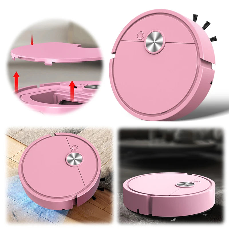 3 in 1 Robot Vacuum Rechargeable Sweeping Machine Strong Suction Compact Cleaning Machine for Pet Hair Stubborn Dirt