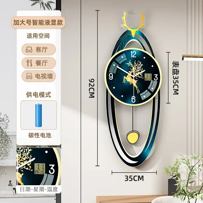 Aesthetic Bathroom Wall Watch Metal Art Bedrooms Korean Luxury Digital Clock Wall Modern Relogio De Parede Room Decorations