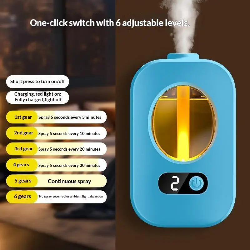 Automatic Aromatherapy Diffuser Adjustable Mist Level Essential Oil Humidifier 250ml Air Freshener for Home Spa
