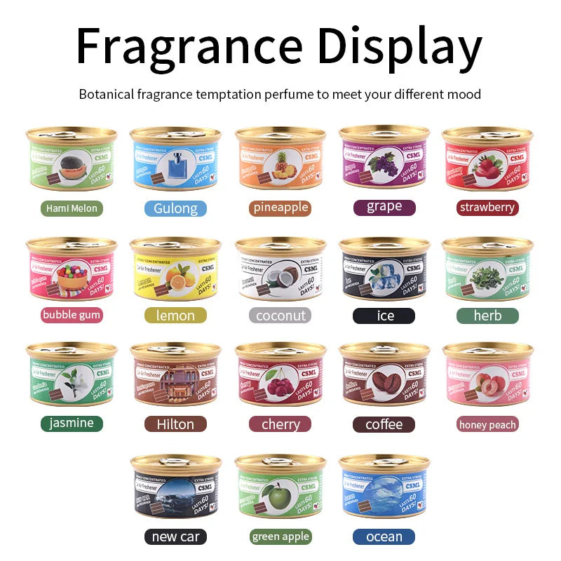 Best-selling Wooden Block Canned Car Aromatherapy Fragrance Paste Deodorizing Air Freshener High-end Solid Perfume