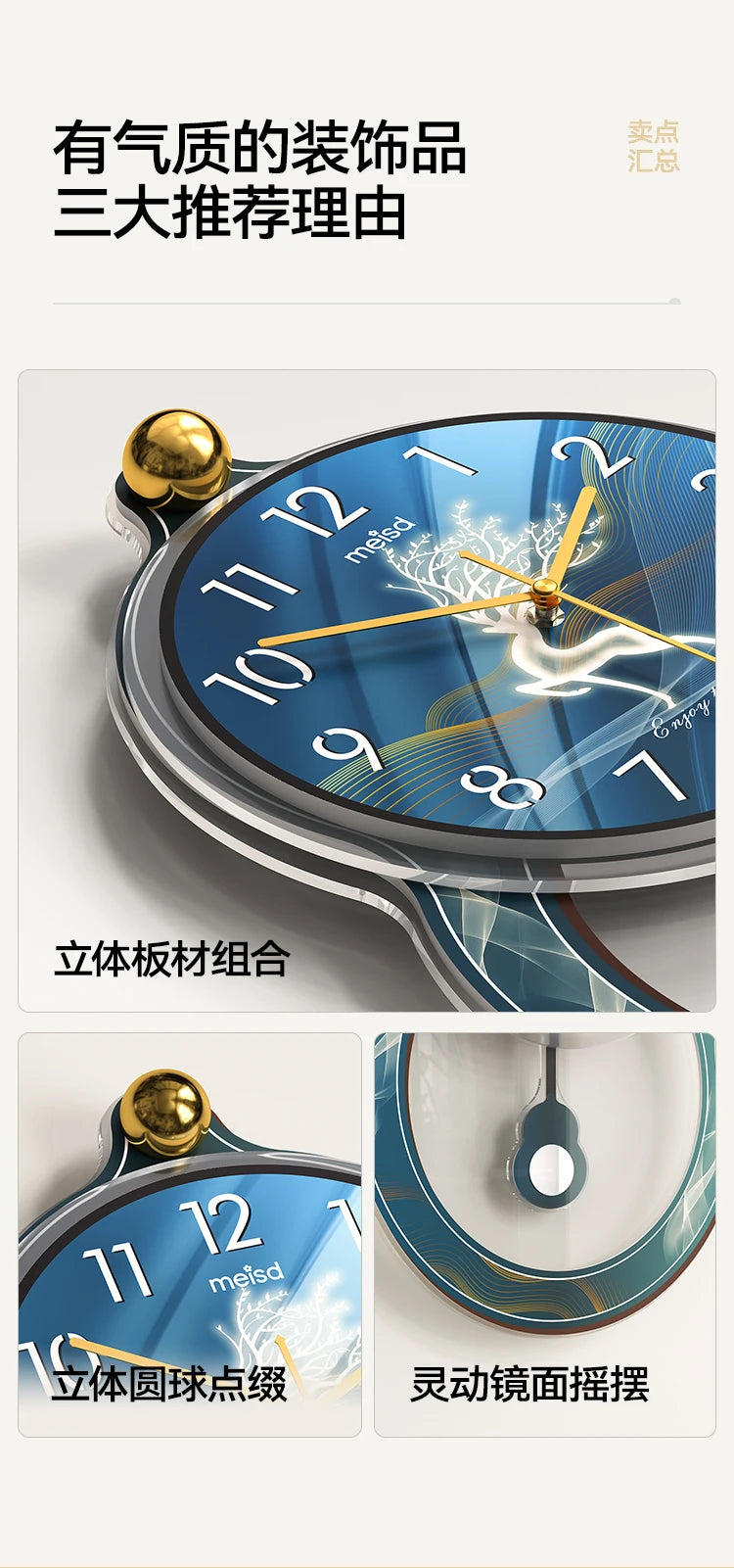 Kitchen Living Room Wall Clock Minimalist Design Unique Usa European Wall Clock Flowers Nordic Luxury Metal Horloge Decorarion
