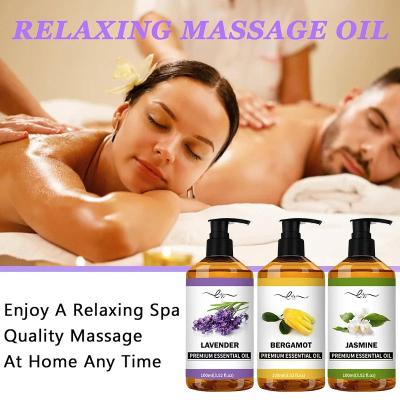 Lavender Ginger Herbal Massage Oil 100ml - Coconut Chamomile Infused, Hair Care & Full Body Massage, Relaxing Meridian Oil, Natu
